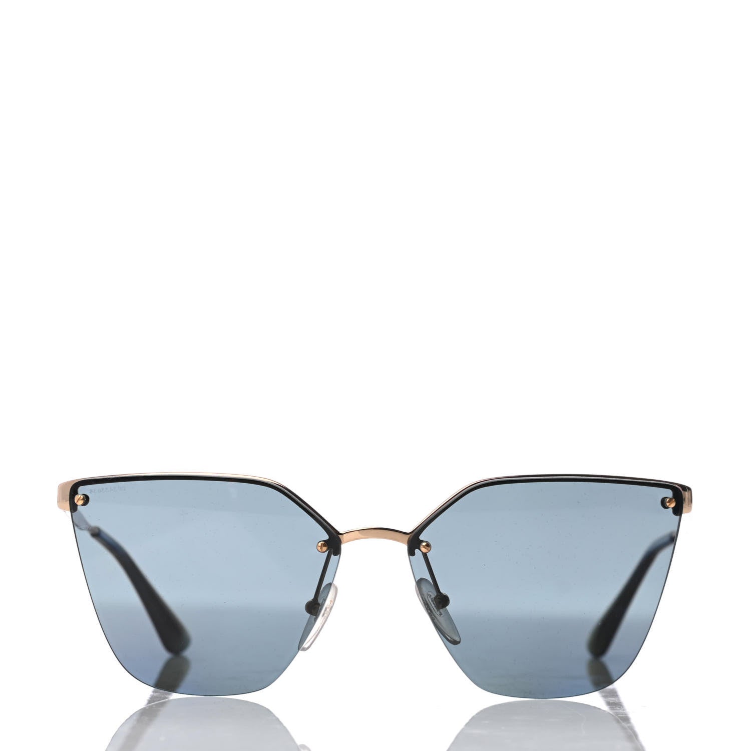 Prada Polarized Cat Eye Sunglasses SPR 68T Black 2 of 8