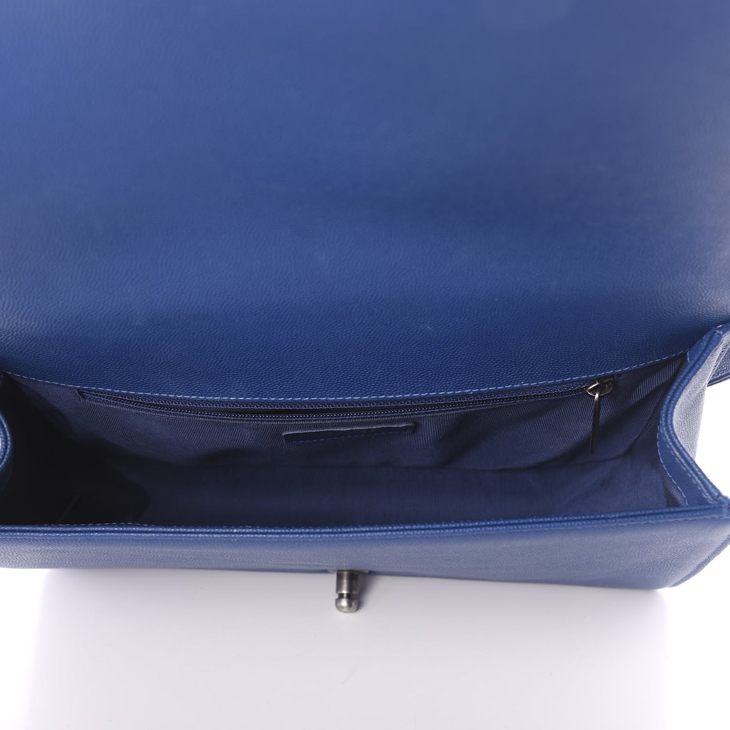 Caviar Quilted New Medium Boy Flap Dark Blue