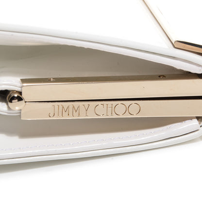Jimmy Choo Patent Cayla Clutch White 9 of 9