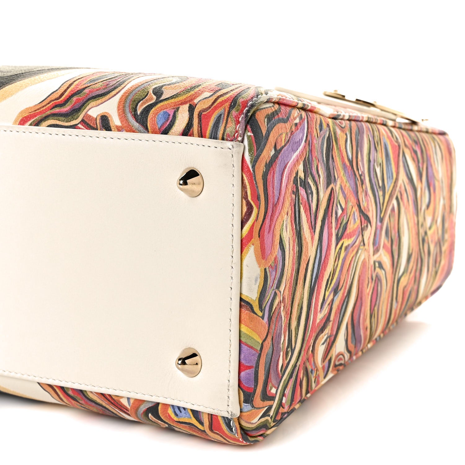 Christian Dior Deerskin Heart Printed Medium Lady Dior Multicolor 7 of 9