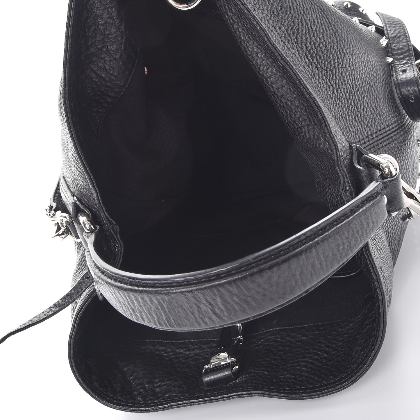 Calfskin Studded Medium Susanna Hobo Black