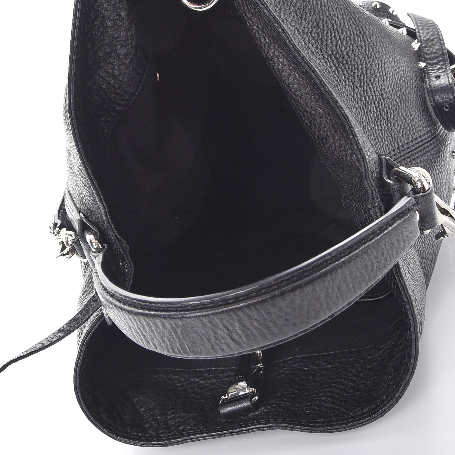 Burberry Calfskin Studded Medium Susanna Hobo Black 5 of 8
