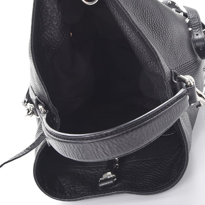 Burberry Calfskin Studded Medium Susanna Hobo Black 5 of 8