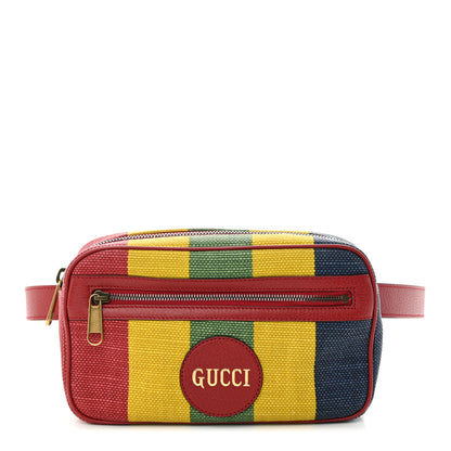 Gucci Canvas Marley Stripe Script Logo Gucci 100 Belt Bag Multicolor 1 of 13