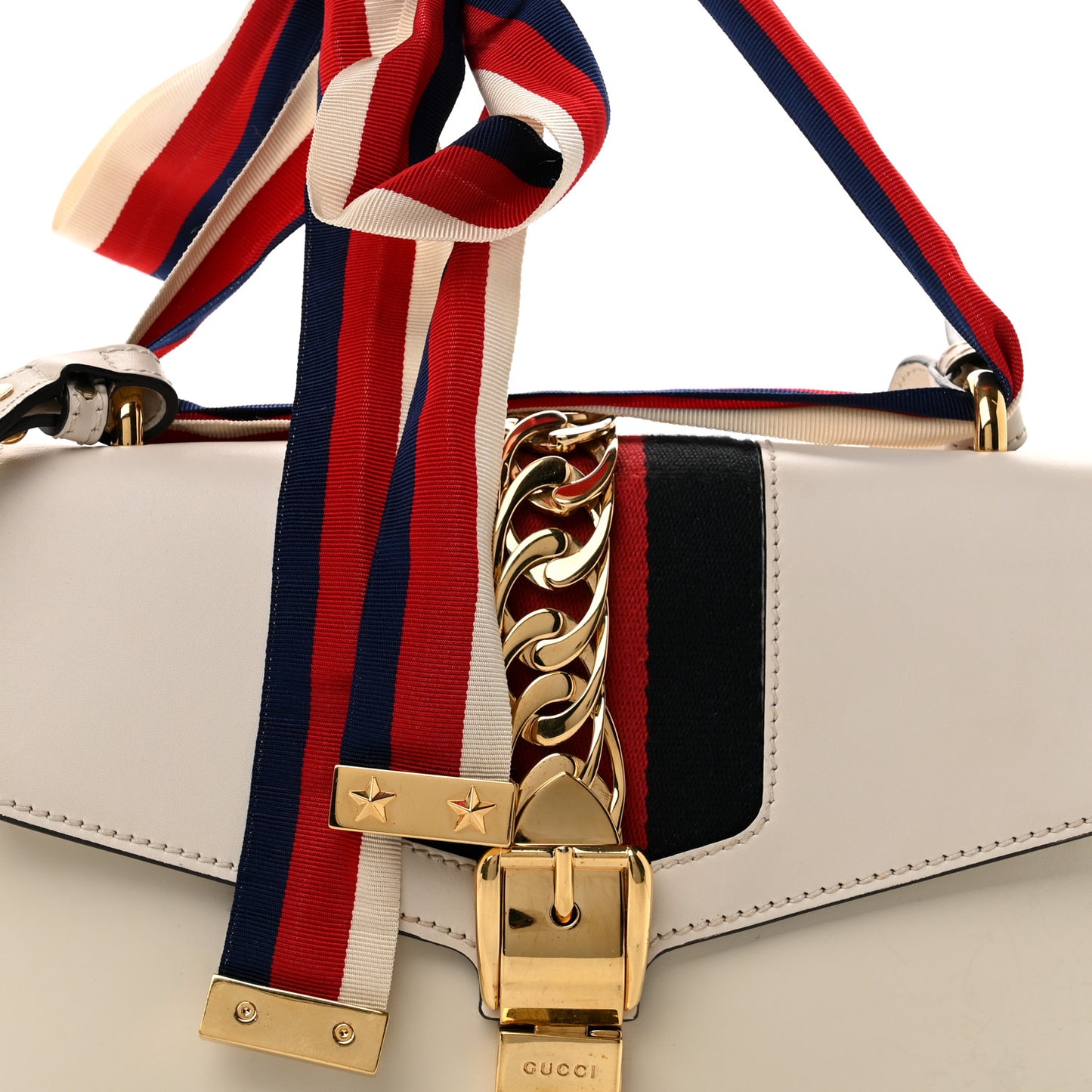 Calfskin Small Sylvie Shoulder Bag Off White