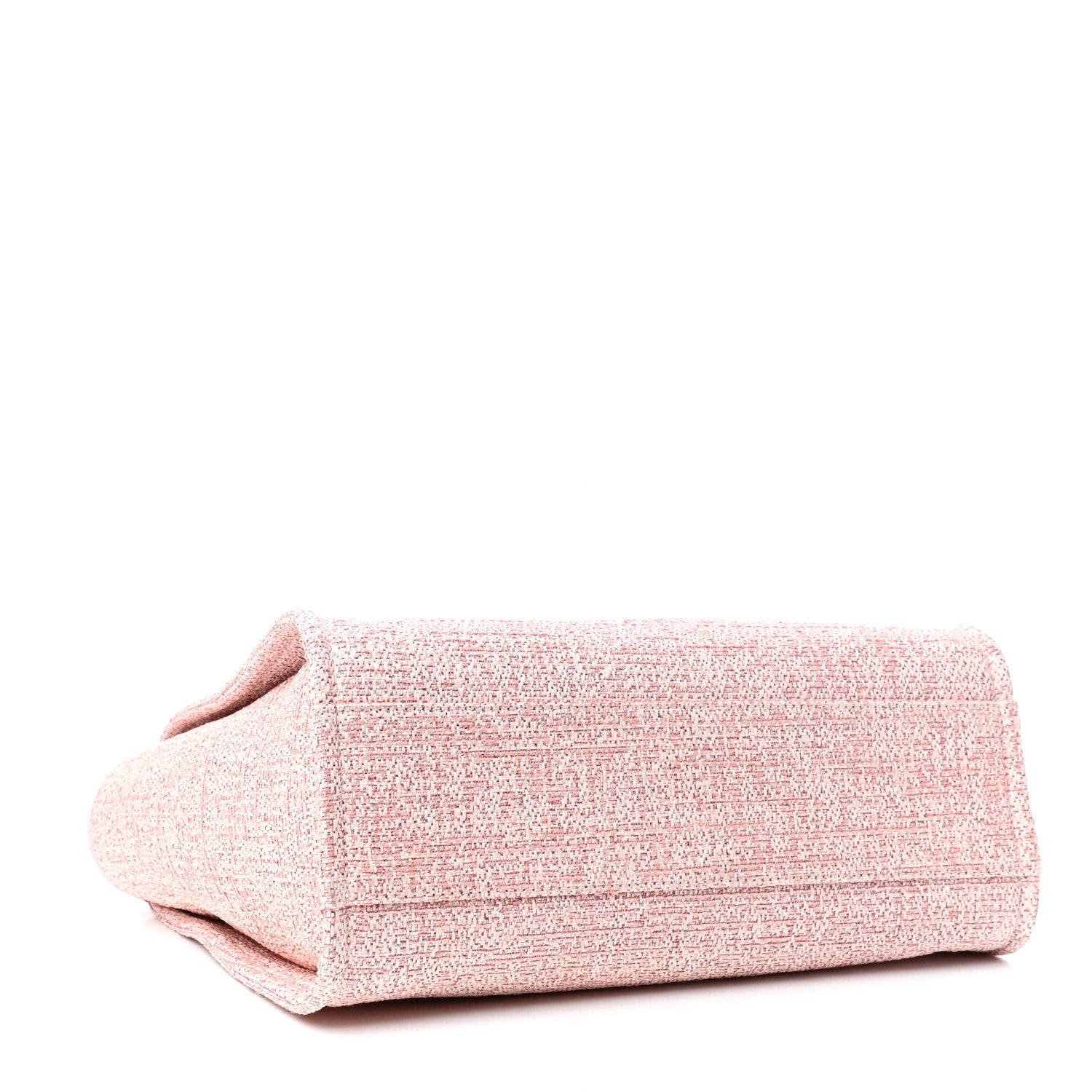 Chanel Straw Lurex Small Deauville Tote Pink 4 of 10