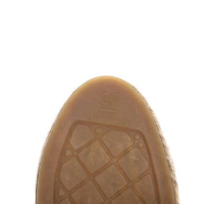 Chanel Lambskin CC Espadrilles 37 Black 6 of 10