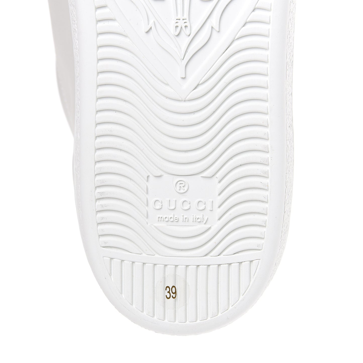 Calfskin Interlocking G Perforated Womens Ace Sneakers 39 White Grey Sky