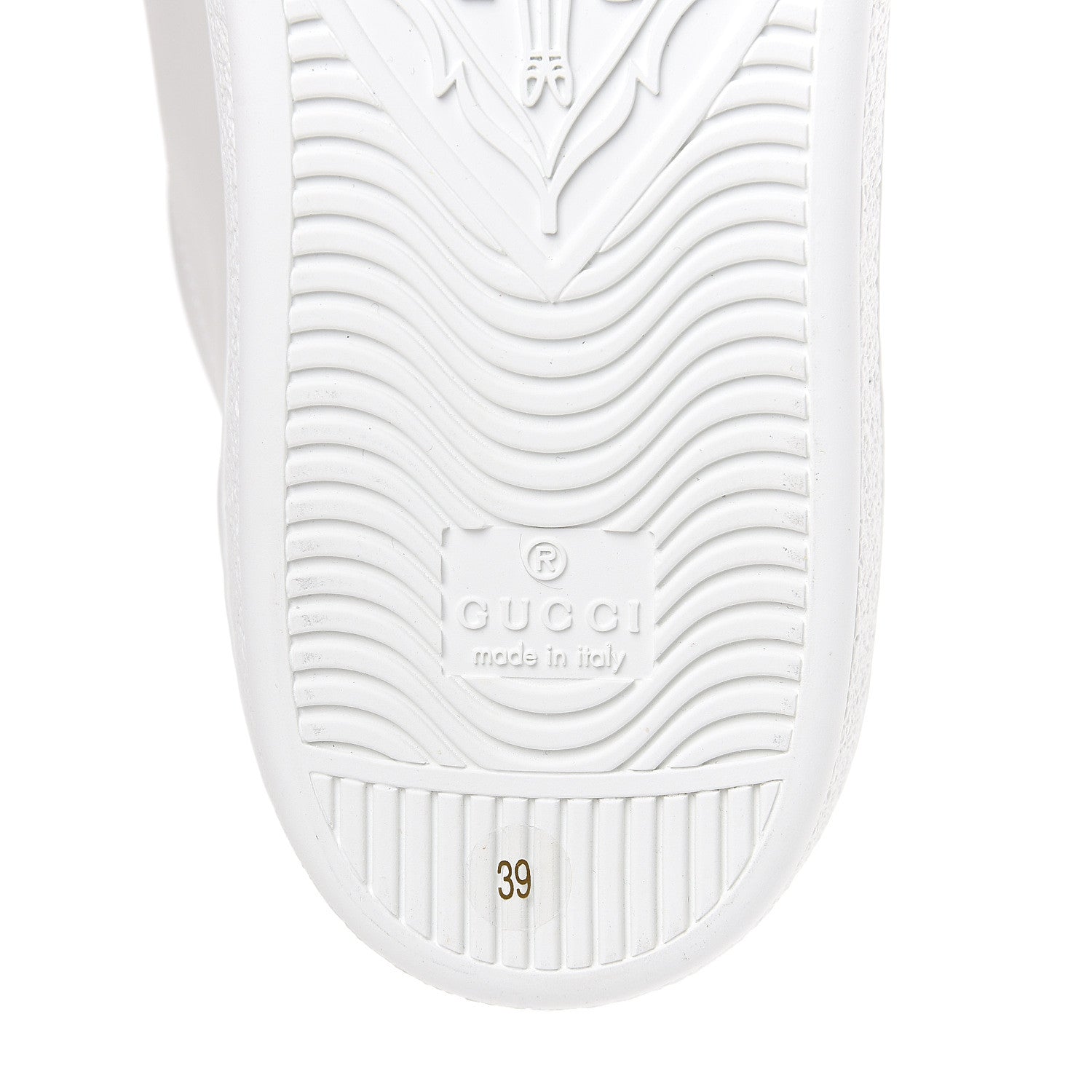 Gucci Calfskin Interlocking G Perforated Womens Ace Sneakers 39 White Grey Sky 6 of 9
