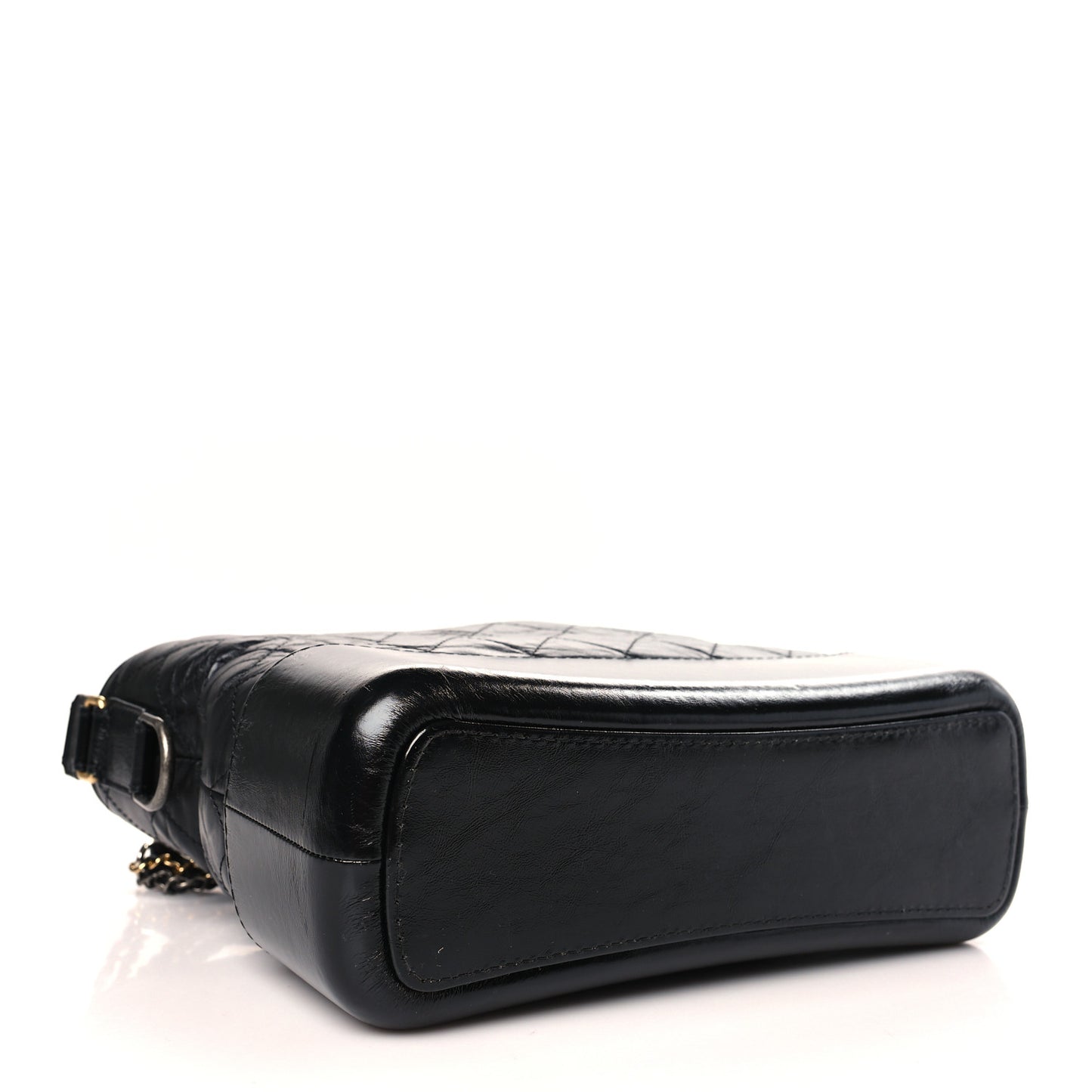 Aged Calfskin Quilted Medium Gabrielle Hobo Black