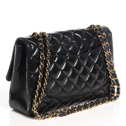 Chanel Lambskin Quilted Jumbo Single Flap Black 3 of 9