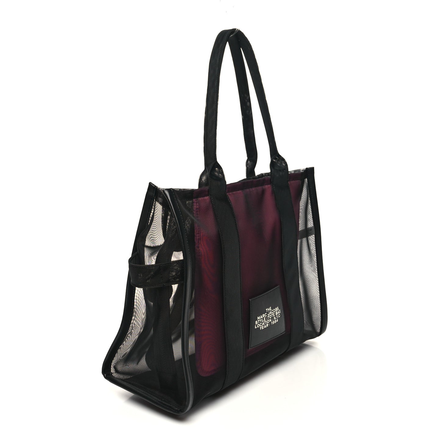 Nylon The Mesh Large Tote Bag Black Pink