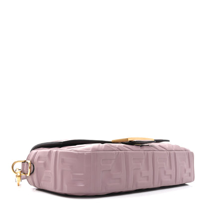 Fendi Nappa FF 1974 Embossed Baguette Dusty Mauve 4 of 10