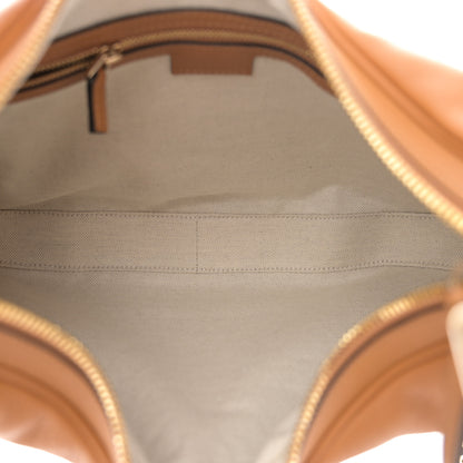 Gucci Aria Calfskin Web Large Attache Shoulder Bag Dark Orange 5 of 10