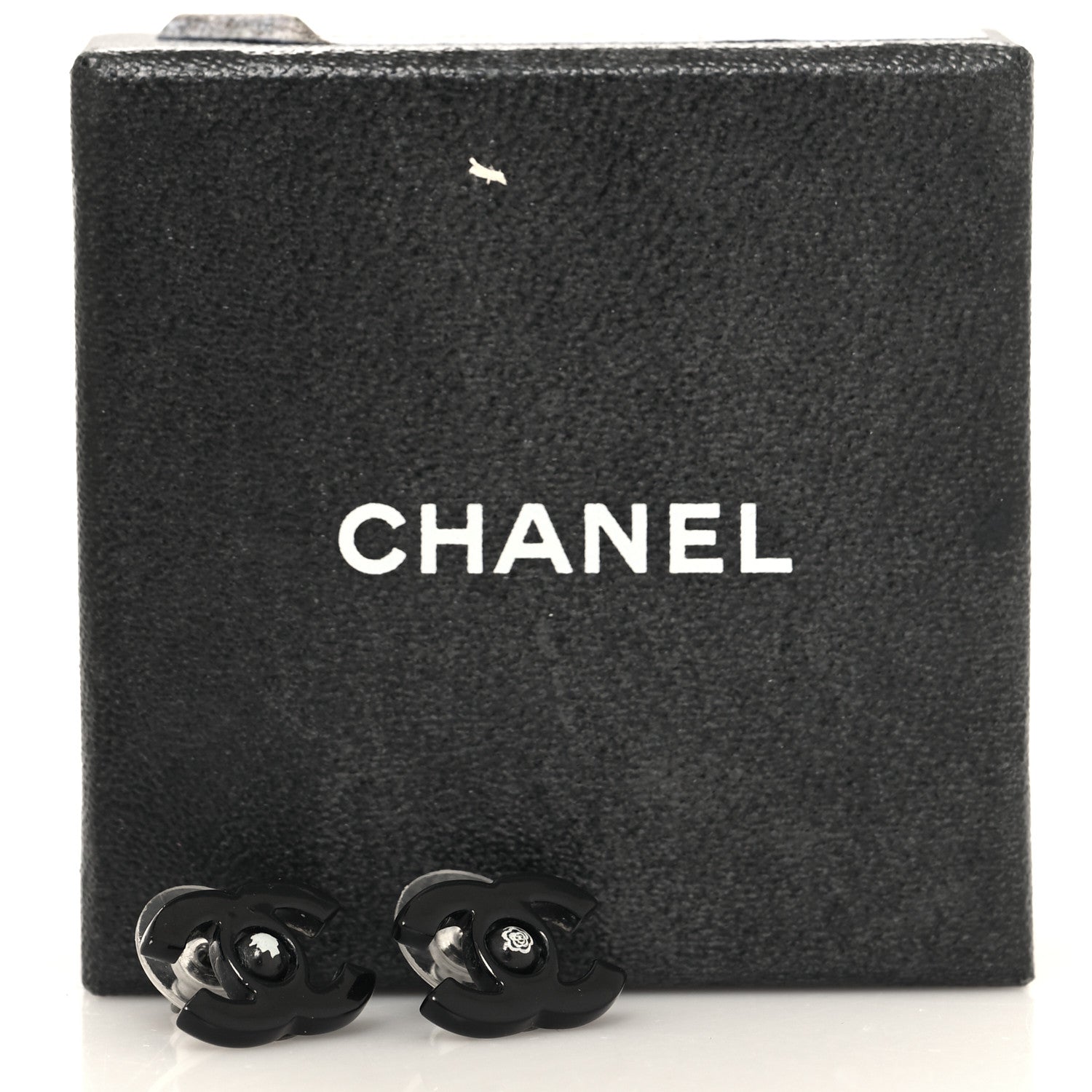 Chanel Resin CC Mademoiselle Earrings Black 6 of 6