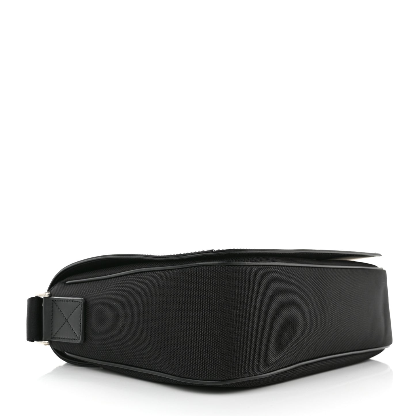 Techno Canvas Web Flap Messenger Bag Black