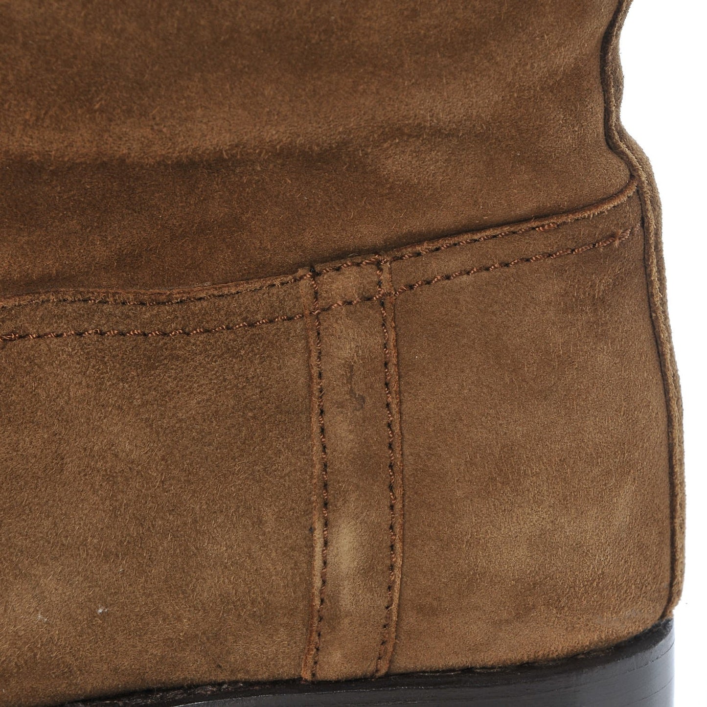 Suede Knee High Boots 36 Beige