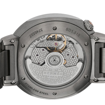 Hermes Stainless Steel 36mm Cut Automatic Watch 4 of 5