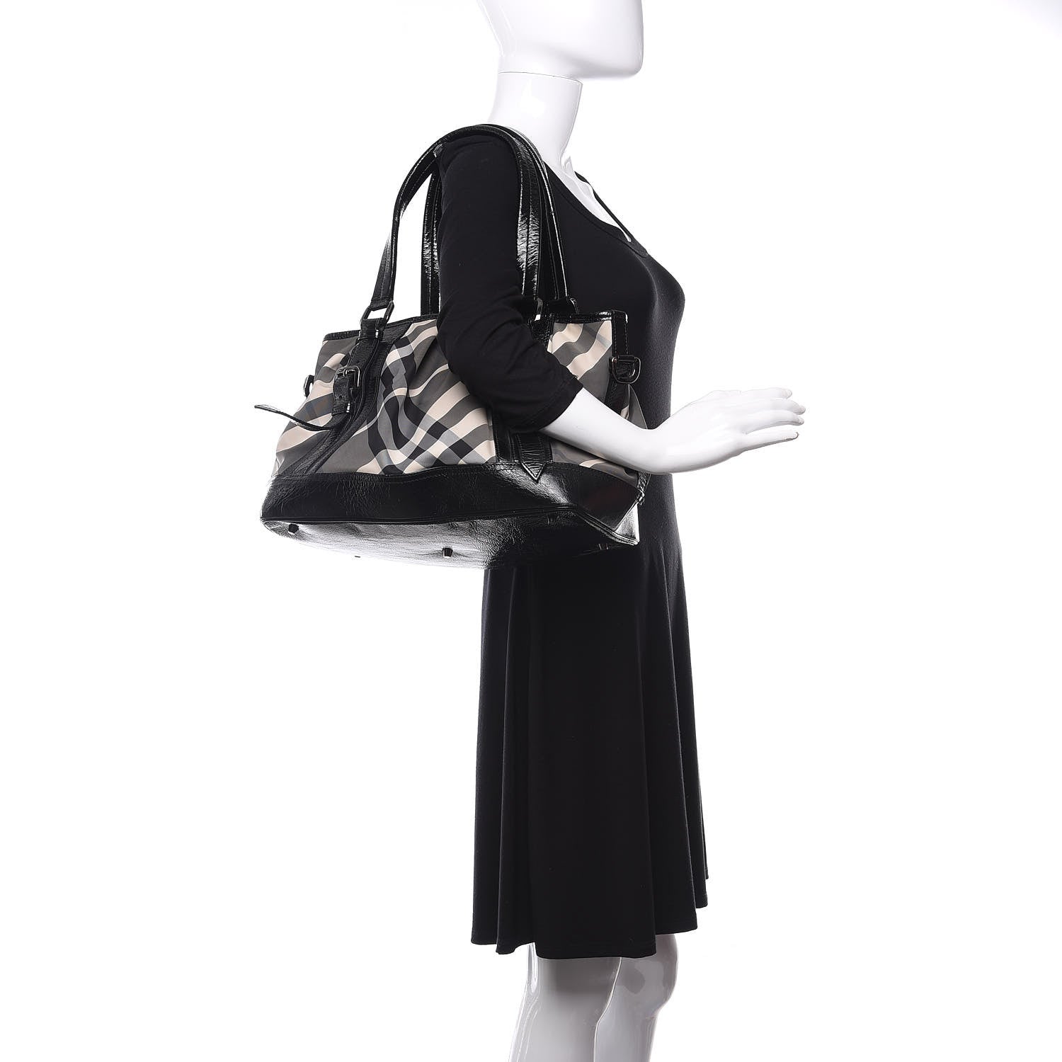 Burberry Nylon Beat Check Lowry Black 2 of 14