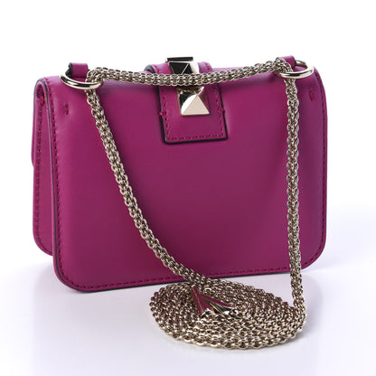 Valentino Garavani Vitello Mini Glam Lock Rockstud Flap Fuxia 3 of 9