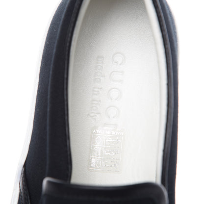Gucci Canvas Anchor Patch Mens Slip On Sneakers 8 Navy 7 of 11