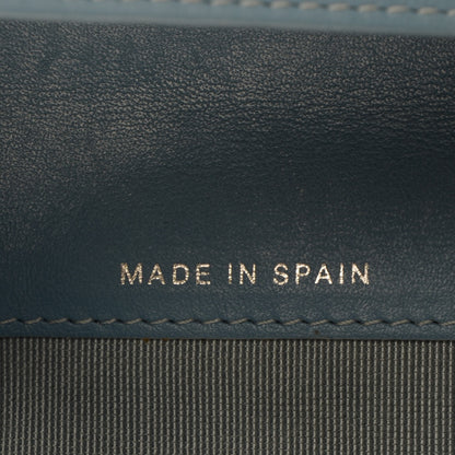 Chanel Patent Calfskin Quilted Yen Wallet Blue 7 of 8