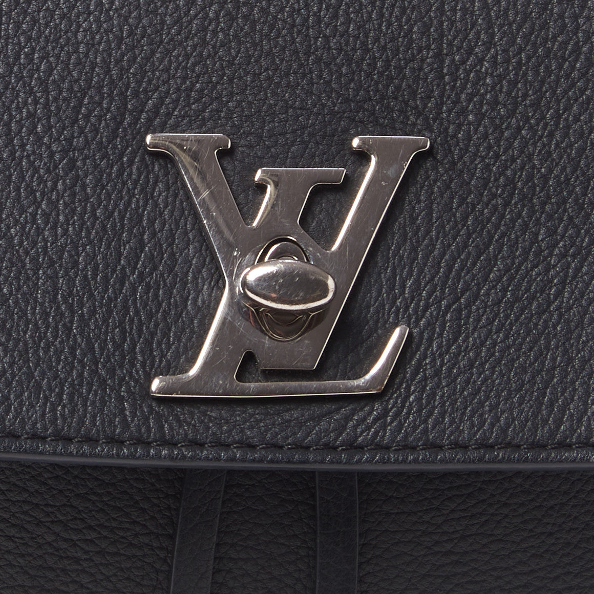 Louis Vuitton Calfskin Lockme Backpack Black 8 of 10