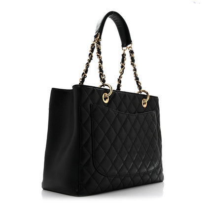 Chanel Caviar Quilted Grand Shopping Tote GST Black 3 of 14