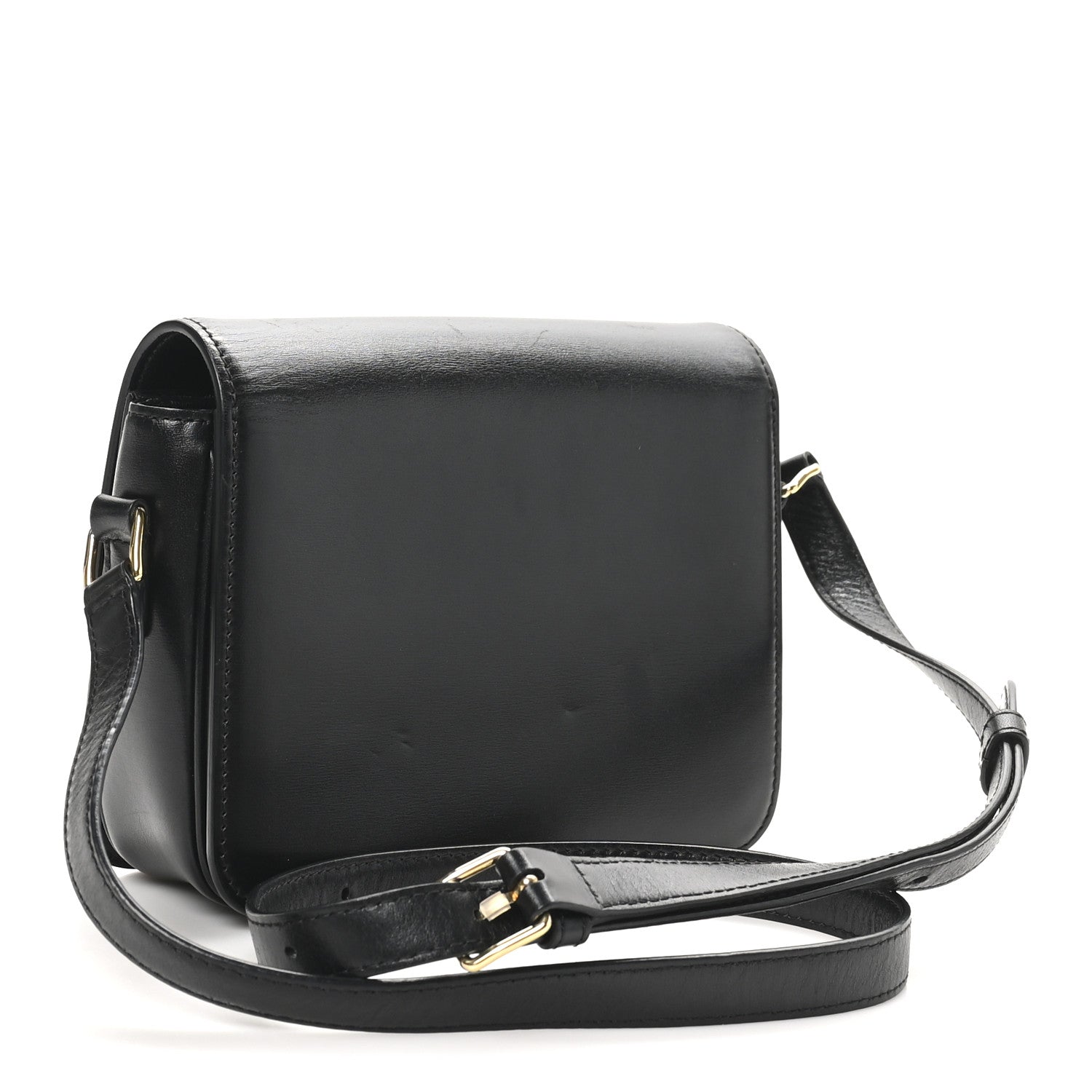 Celine Shiny Calfskin Teen Triomphe Black 3 of 10