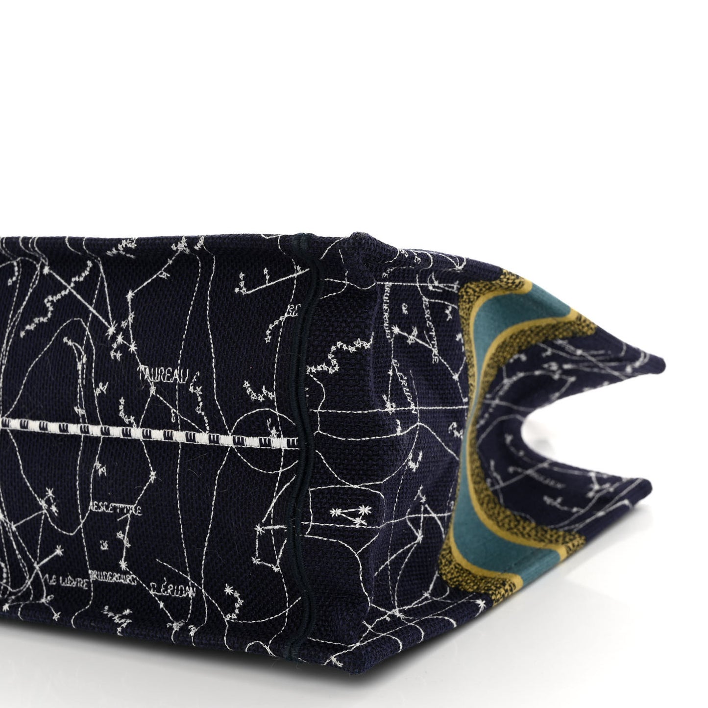 Canvas Embroidered Medium Zodiac Book Tote Blue Multicolor