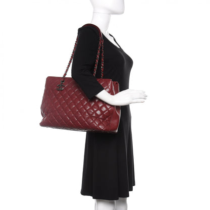 Chanel Caviar Quilted City Shopping Tote Dark Red 2 of 14