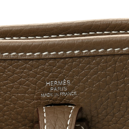 Hermes Taurillon Clemence Amazone Evelyne TPM Etoupe Bleu Indigo 6 of 11
