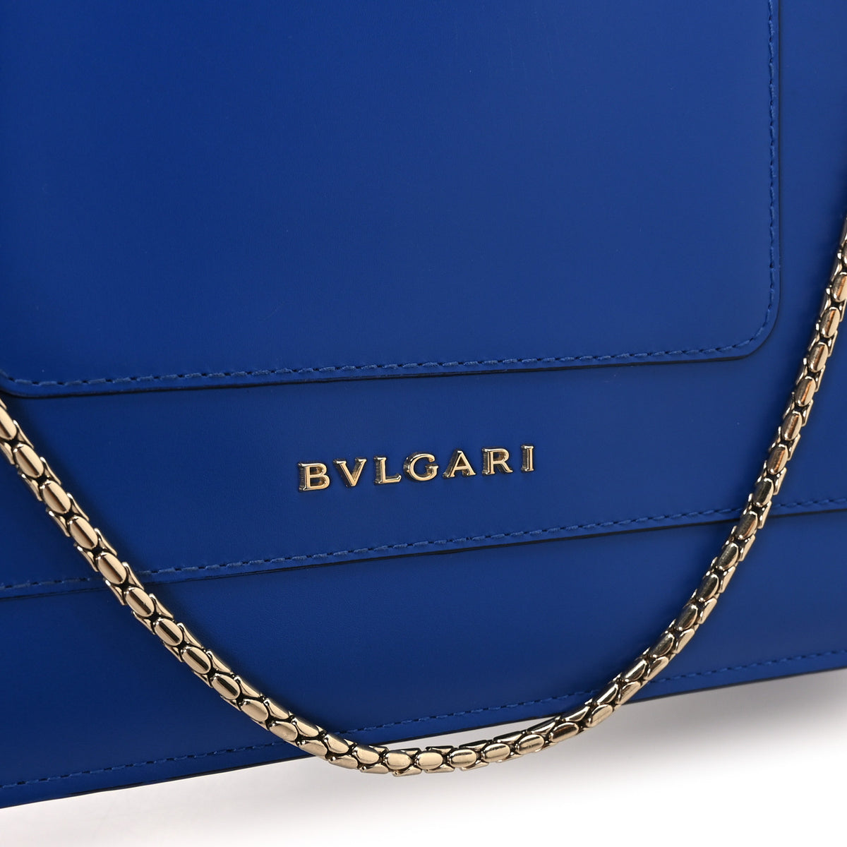 Bulgari Calfskin Serpenti Forever Shoulder Bag Blue 7 of 10