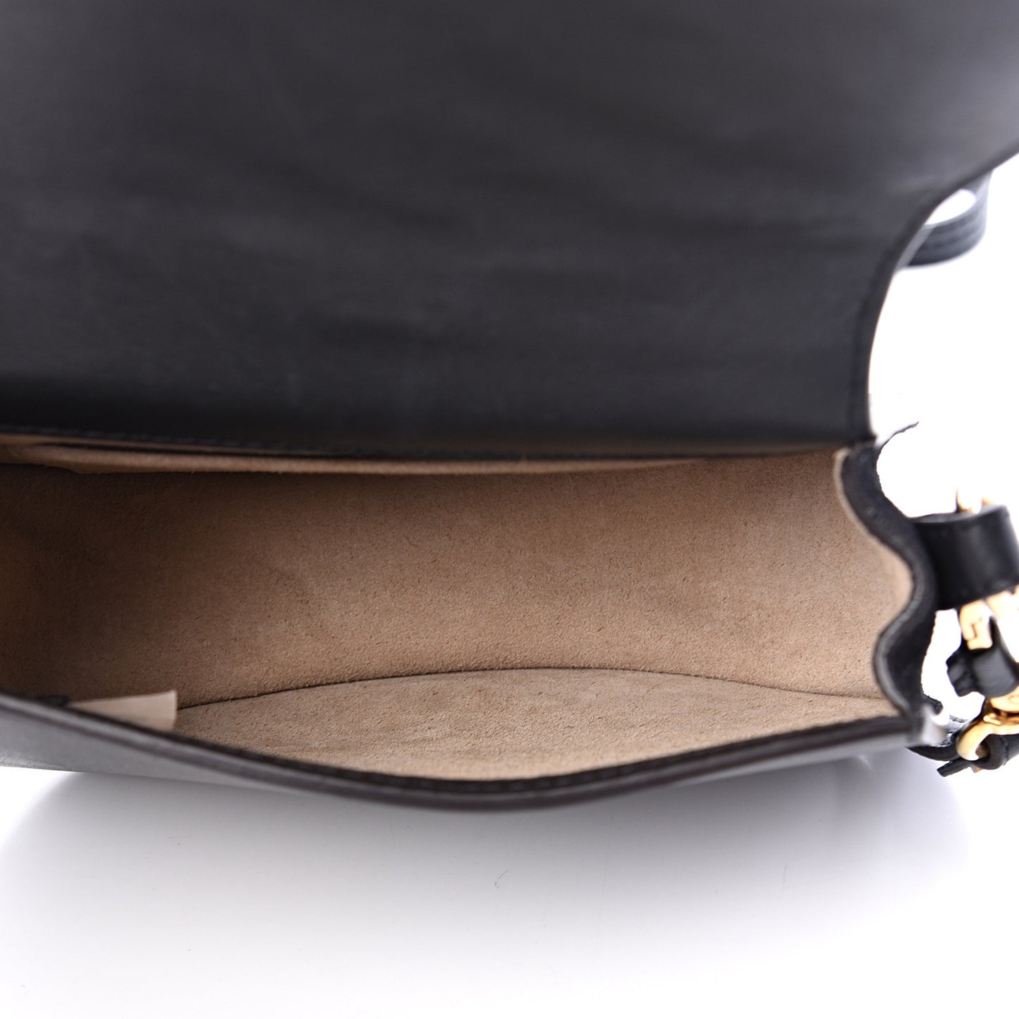 Calfskin Suede Quilted Small Nile Bracelet Bag Black