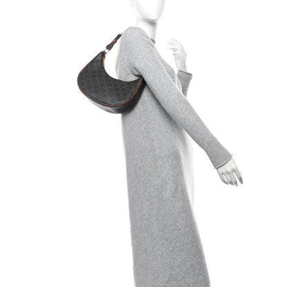 Celine Triomphe Canvas Calfskin Ava Shoulder Bag Tan 2 of 10