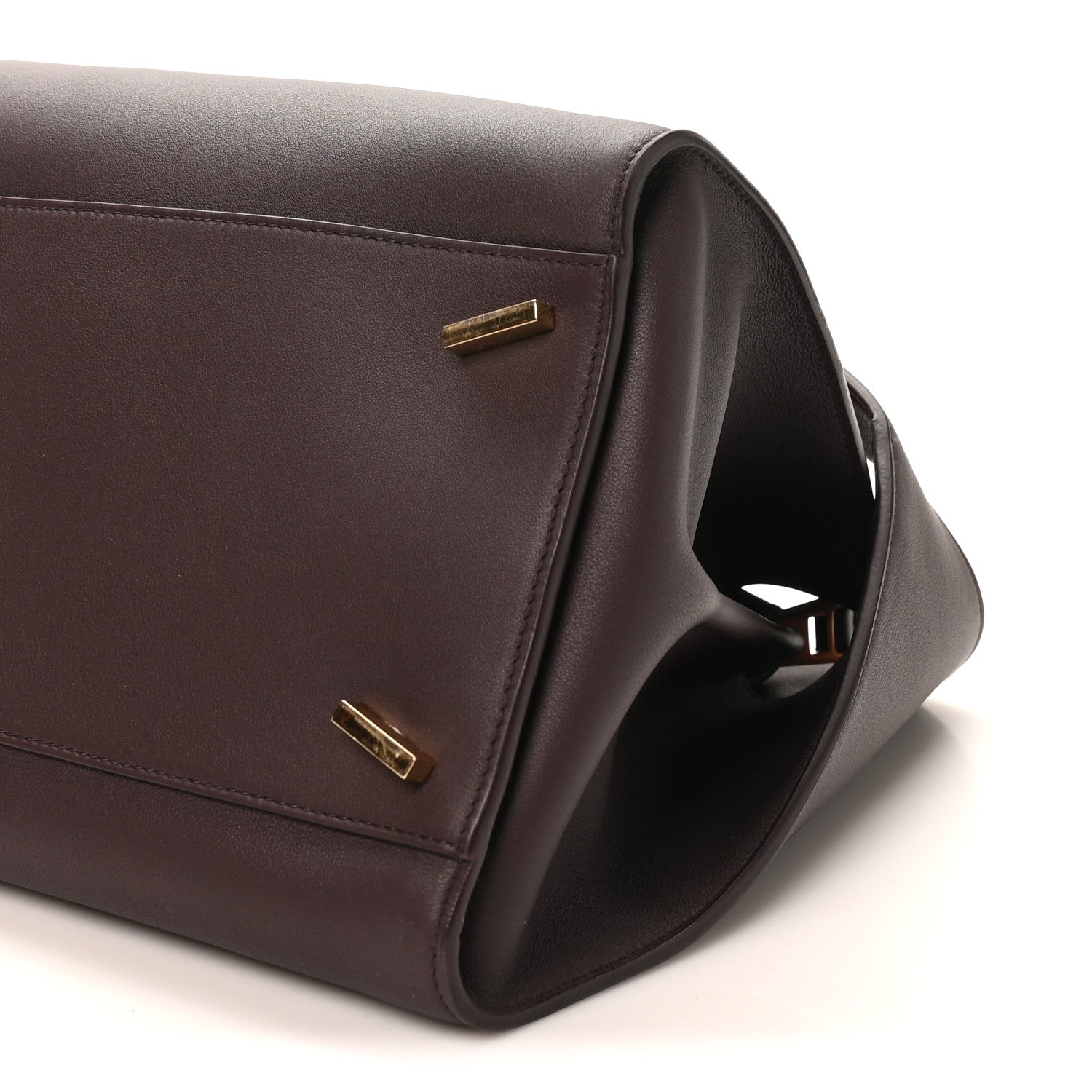 Salvatore Ferragamo Calfskin Large Hug Soft Bicolor Shoulder Bag Oxblood 10 of 10