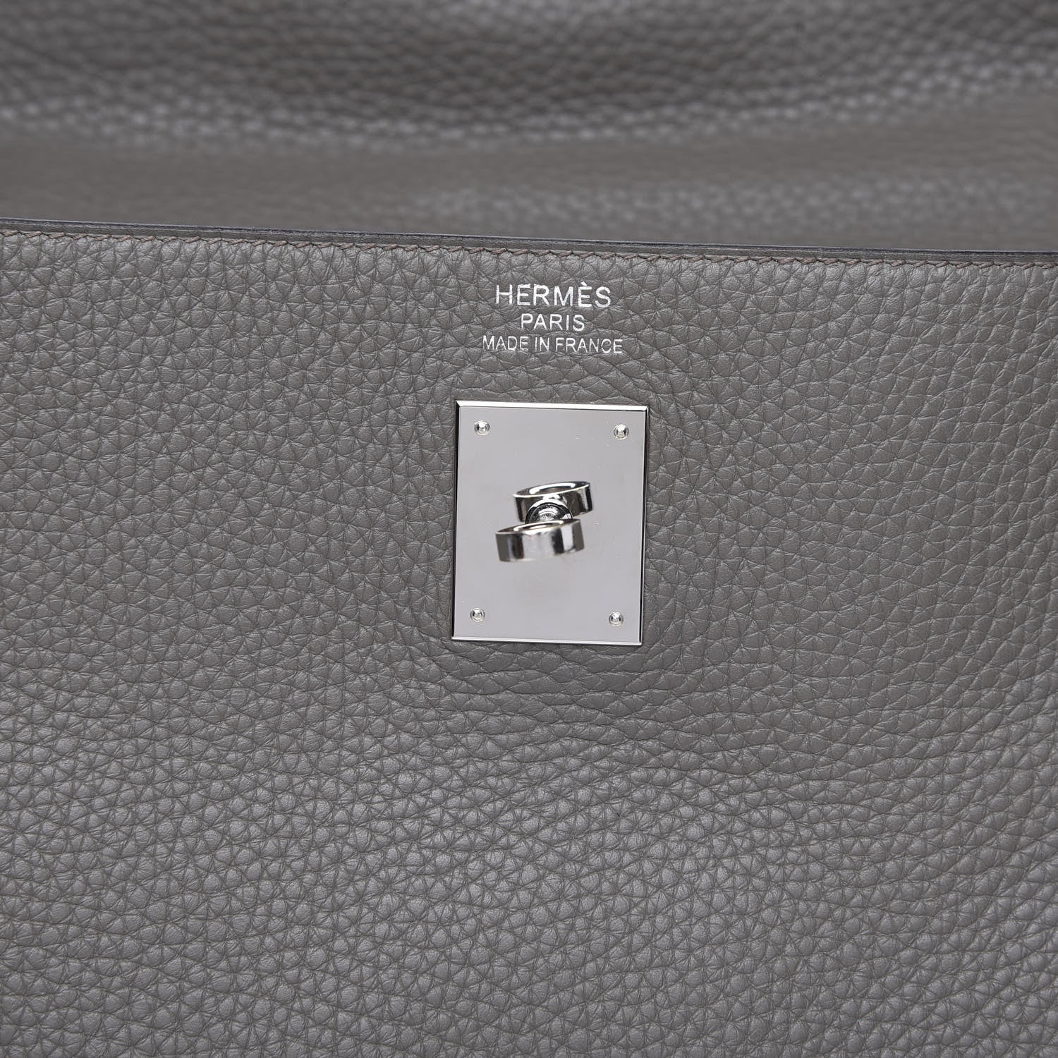 Hermes Taurillon Clemence Kelly Retourne 35 Etain 9 of 30
