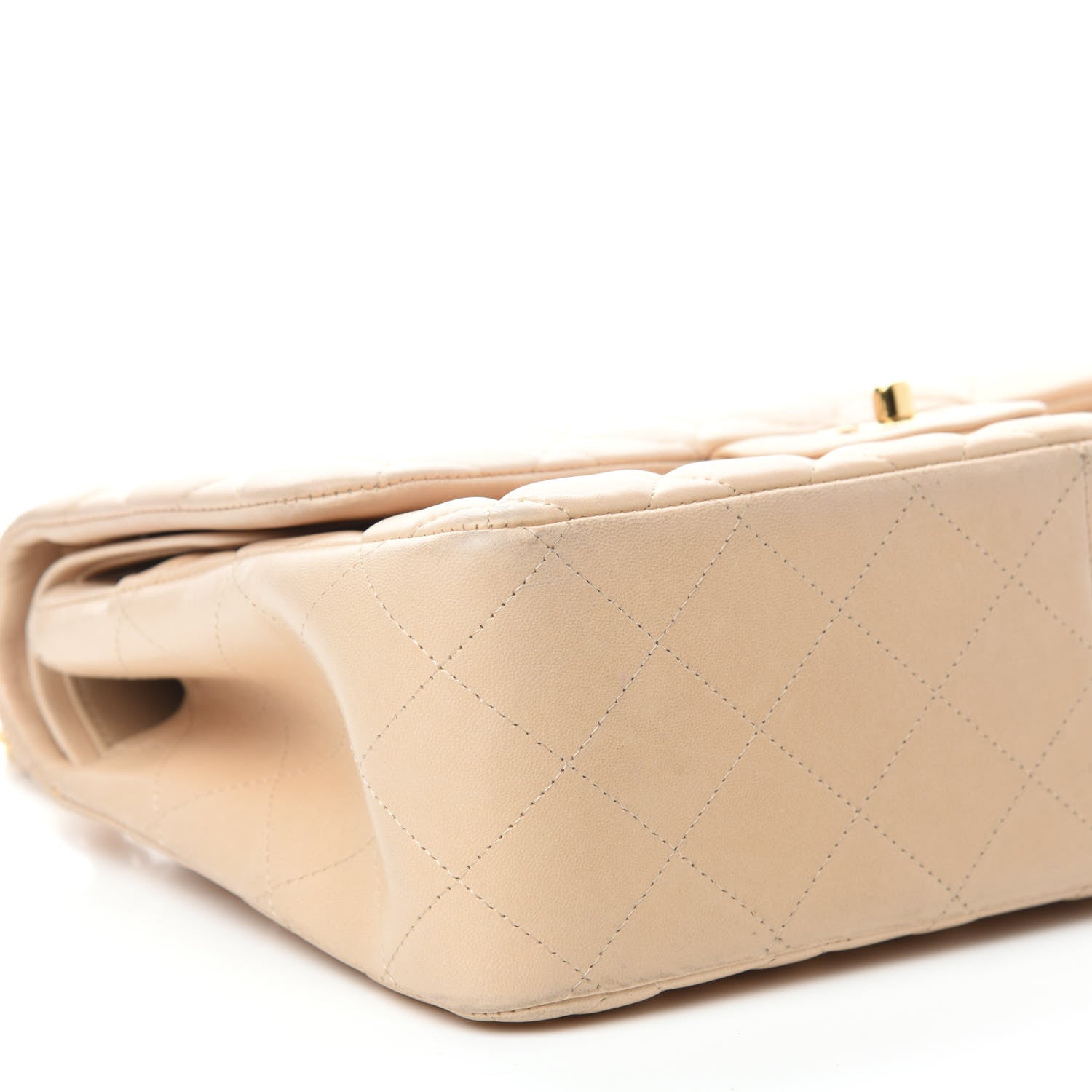 Chanel Lambskin Quilted Jumbo Double Flap Beige Clair 9 of 18