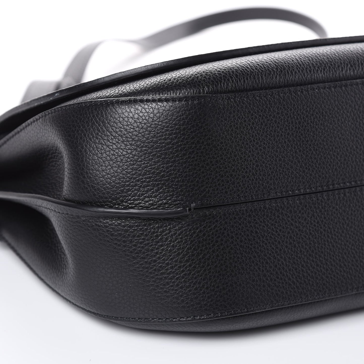 Small Classic Grain Calfskin Amberley Satchel Black