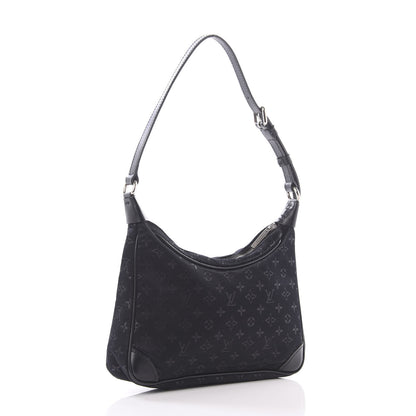 Louis Vuitton Satin Monogram Mini Boulogne Black 2 of 9