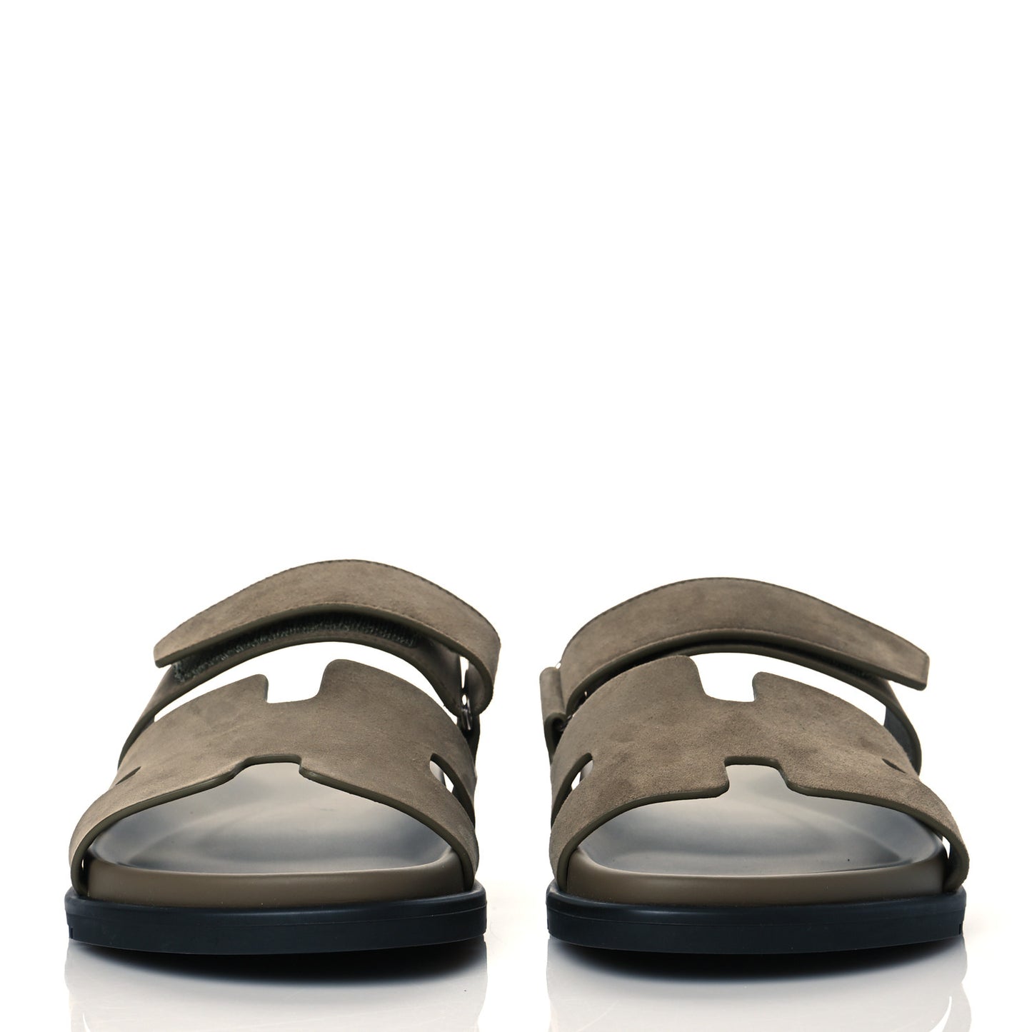 Suede Goatskin Womens Chypre Sandals 41 Vert Army