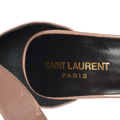 Saint Laurent Patent Calfskin Jane Ankle Strap Sandals 39 Pale Pink 6 of 7