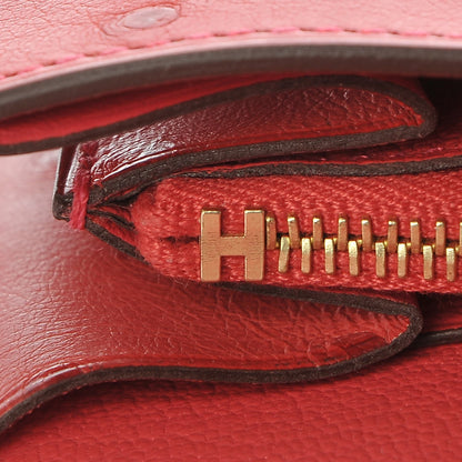 Hermes Ostrich Kelly Longue Wallet Bougainvillea 20 of 23