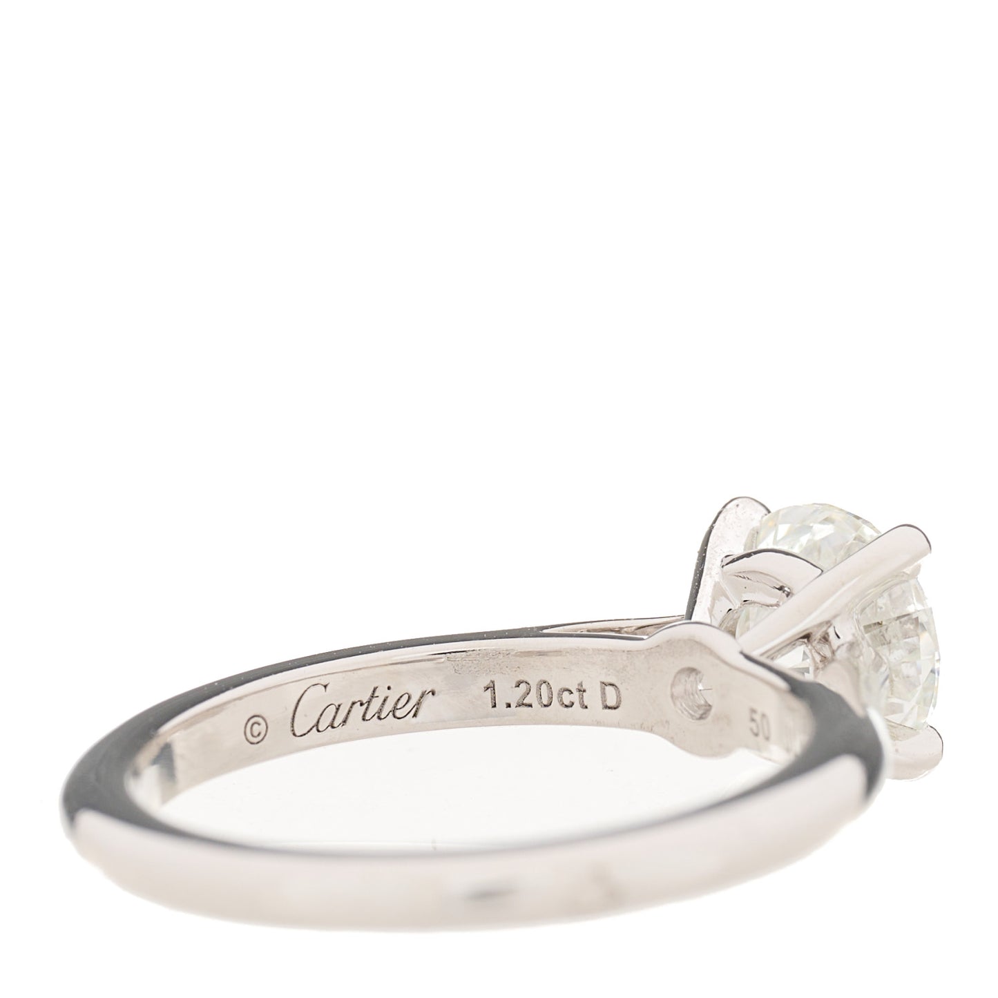 Platinum Diamond 1.20ct 1895 Solitaire Engagement Ring 50 5.25