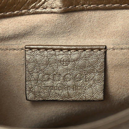 Gucci Pebbled Calfskin Small 1973 Chain Shoulder Bag Gold 5 of 9