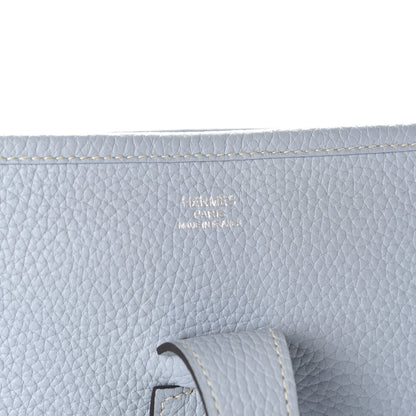Hermes Taurillon Clemence Evelyne III GM Bleu Lin 8 of 11