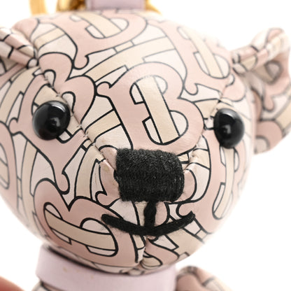 Burberry Calfskin Print Monogram Thomas Bear Bag Charm Pink 4 of 6