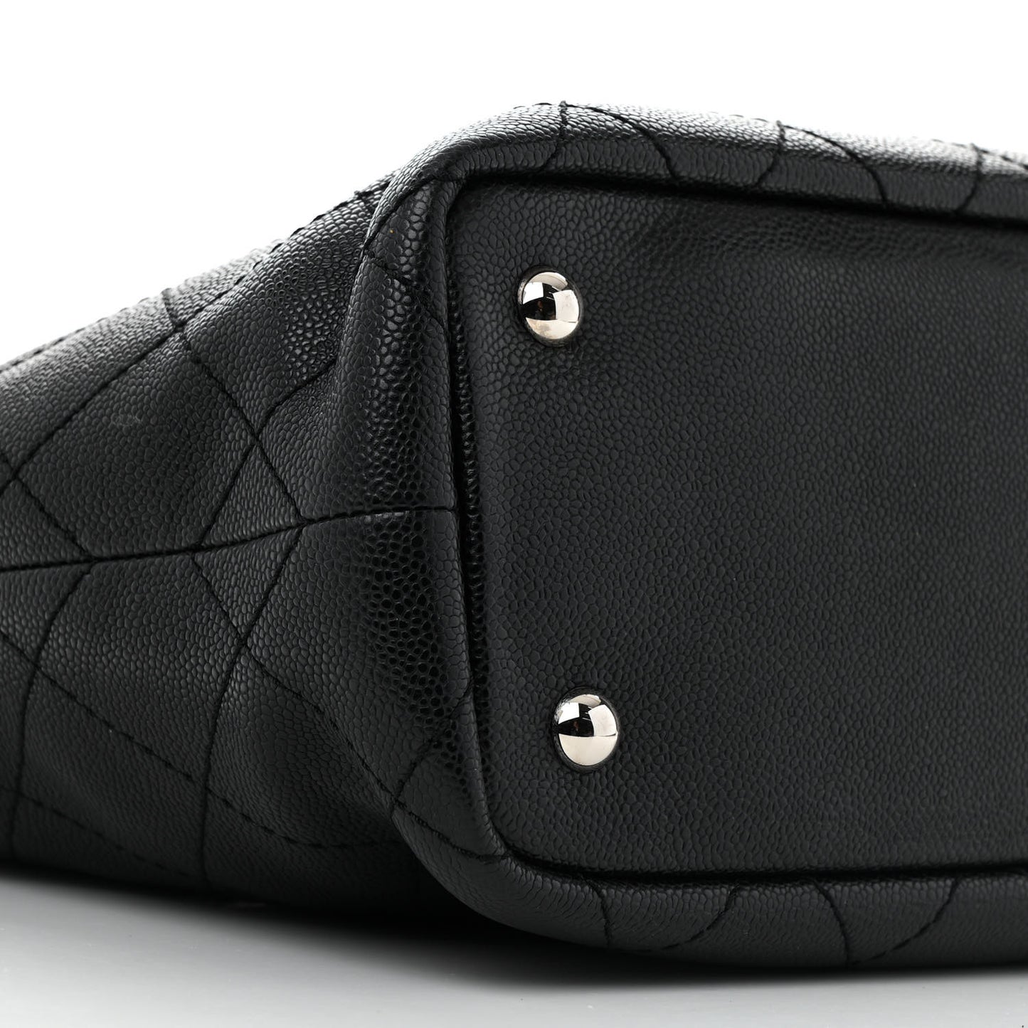 Grained Calfskin Shopping Fever Tote  Black