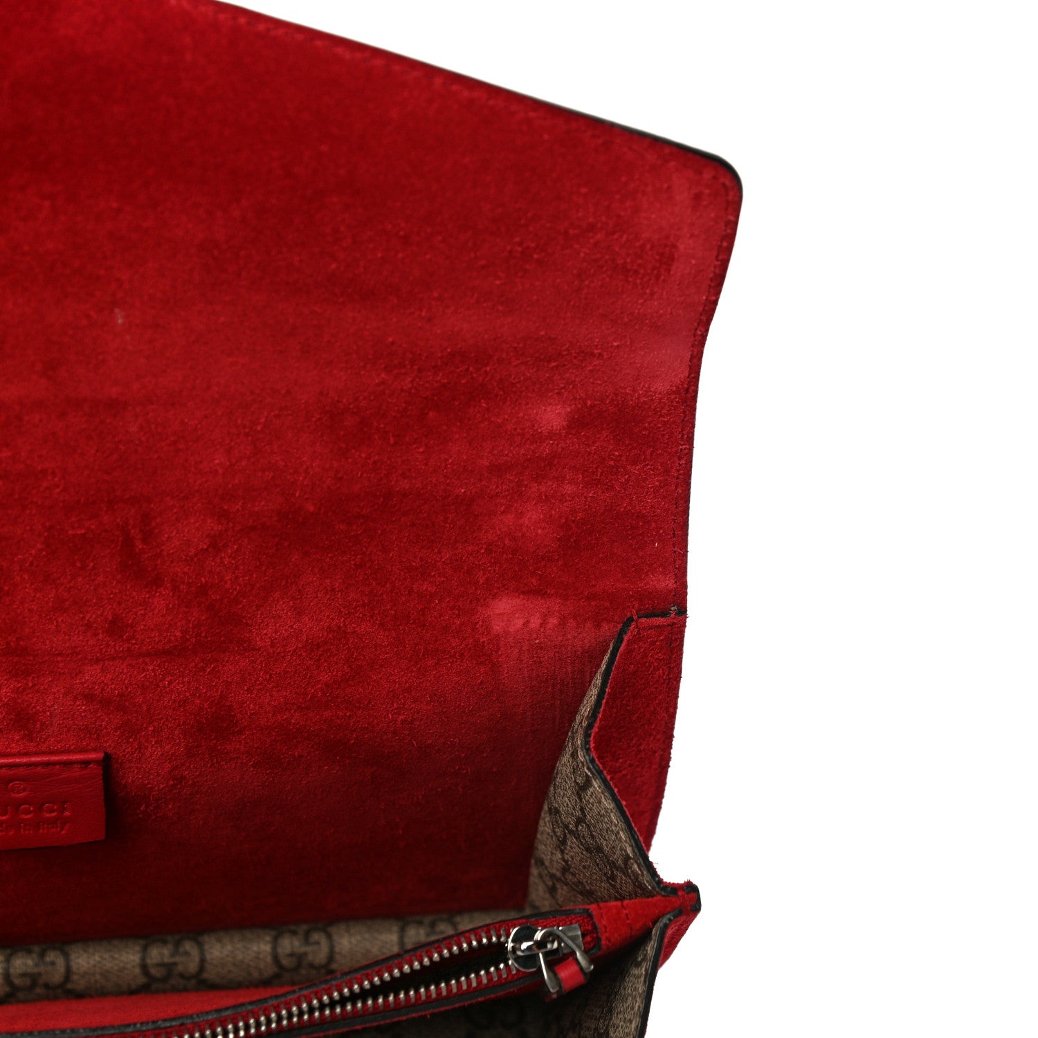 Gucci GG Supreme Monogram Small Dionysus Shoulder Bag Red 11 of 23