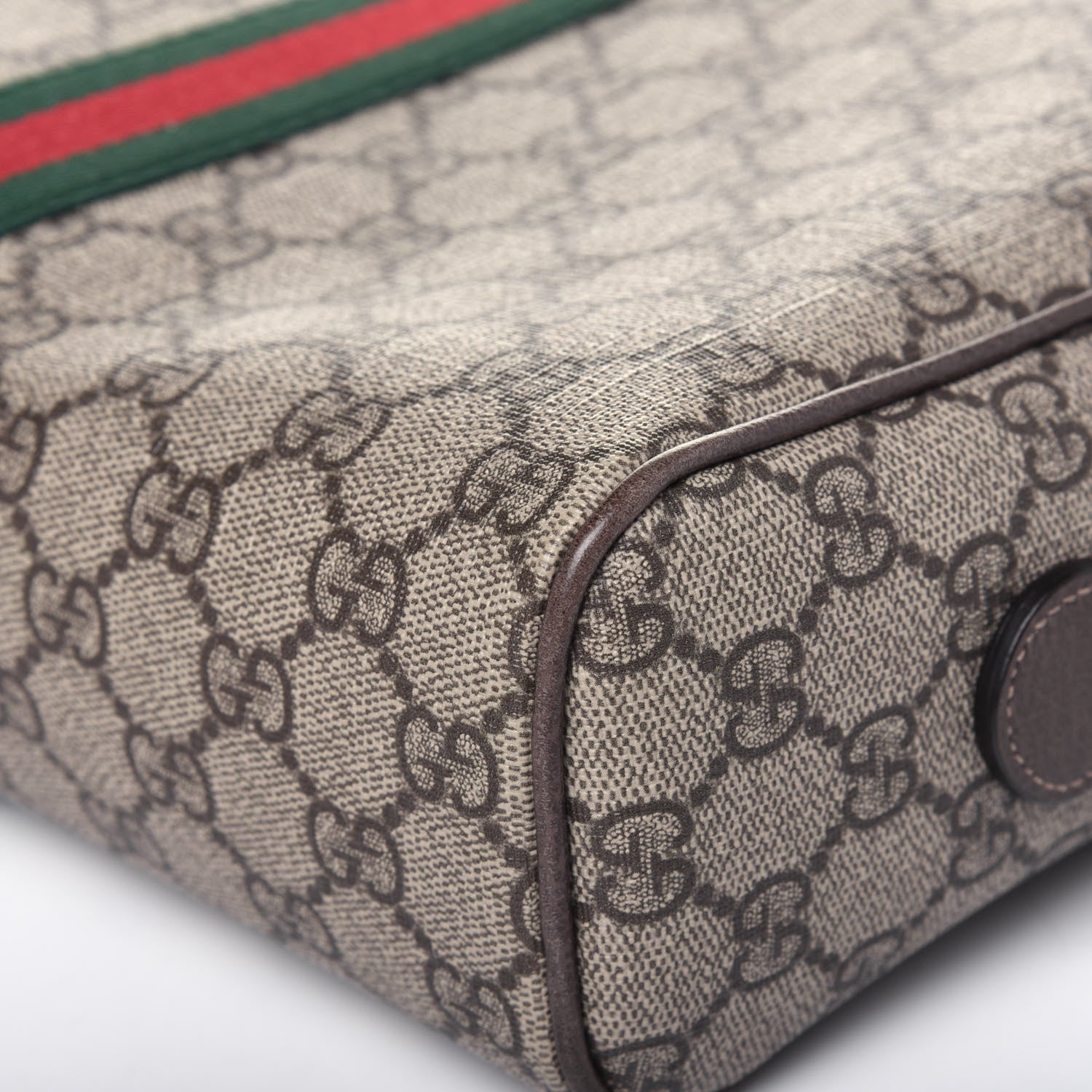 Gucci GG Supreme Monogram Web Small Ophidia Shoulder Bag Brown 17 of 21